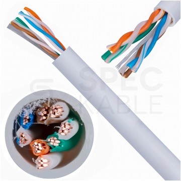 Kabel UTP kat.5e U/UTP 4x2x0,48 linka szara FRPVC Alantec