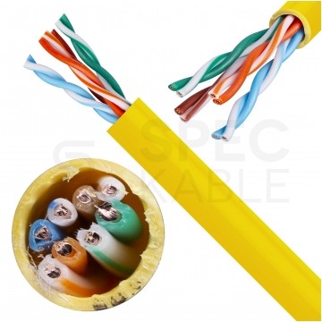 Kabel UTP kat.5e U/UTP 4x2x0,5 żółty Molex