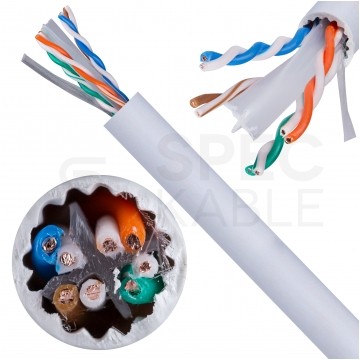 Kabel UTP kat.6A U/UTP 4x2x0,57 Dca jasnoszary LSOH Alantec