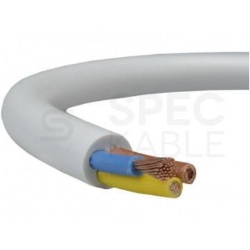 Kabel warsztatowy OWY / H05VV-F 3x6mm2 biały 300/500V giętki linka Elektrokabel