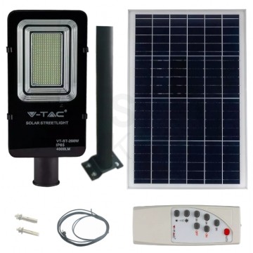 Lampa solarna LED 50W 4000lm 4000K 50000mAh, panel fotowoltaiczny, pilot sterowania, V-TAC VT-ST200