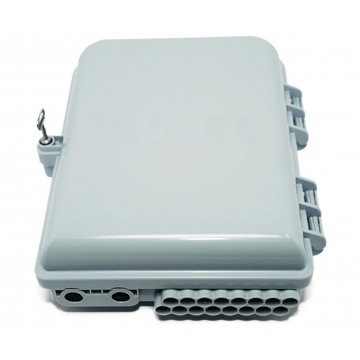 Mufa przełącznica światłowodowa FO na 16 adapterów SC simplex 2:16 ( 2 wejścia, 16 wyjść ) szara IP65 GFP-16D TELCOLINE