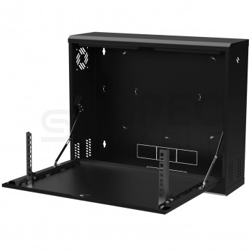 Obudowa RACK 19" 3U 180mm pionowa czarna