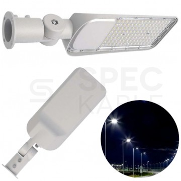 Oprawa, lampa uliczna LED SMD 100W 11000lm 4000K IP65 szara z regulowanym uchwytem barwa NW biała neutralna IK08 V-TAC SAMSUNG VT-139ST 5 LAT GWARANCJI