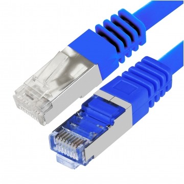 Patchcord FTP kat.5e kabel sieciowy LAN 2x RJ45 linka niebieski 0,5m