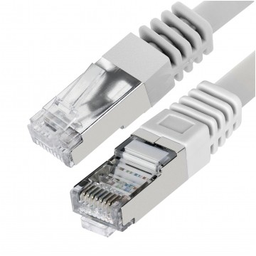 Patchcord FTP kat.5e kabel sieciowy LAN 2x RJ45 linka szary 1m