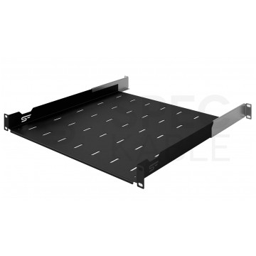 Półka regulowana do szafy RACK 19" 1U 450mm czarna