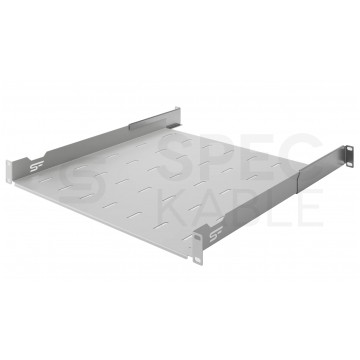 Półka regulowana do szafy RACK 19" 1U 450mm szara