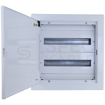 Rozdzielnica podtynkowa metalowa 2x18 modułów IP30 (400V AC) 435x415x130mm drzwi pełne KOLE SYSTEMS