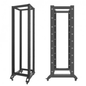 Szafa stojąca OPEN RACK 19" 42U 600x800mm do serwerów i magazynów energii otwarta czarna LANBERG