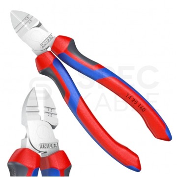 Szczypce boczne tnące uniwersalne 160mm chromowane z funkcją ściągacza izolacji 1,5-2,5mm2 KNIPEX 14 25 160