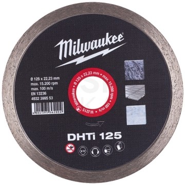 Tarcza tnąca diamentowa DHTi 125x22,23mm MILWAUKEE do cięcia płytek ceramicznych itp.