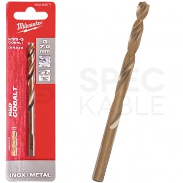 Wiertło do metalu HSS-G kobaltowe 7x109mm RED COBALT MILWAUKEE