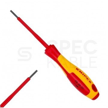 Wkrętak izolowany płaski 2,5x177mm VDE 1kV dla elektryka KNIPEX 98 20 25