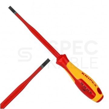 Wkrętak izolowany płaski Slim 5,5x232mm VDE 1kV dla elektryka KNIPEX 98 20 55 SL