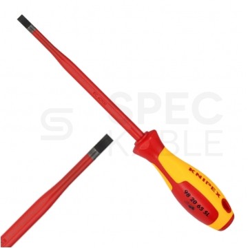 Wkrętak izolowany płaski Slim 6,5x262mm VDE 1kV dla elektryka KNIPEX 98 20 65 SL