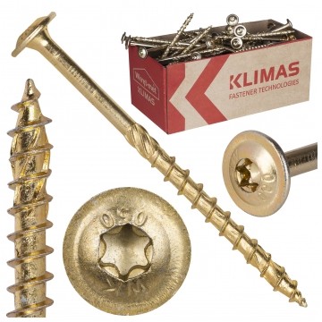 Wkręty ciesielskie z łbem podkładkowym i gniazdem TORX 6,0x50 mm KLIMAS 100szt