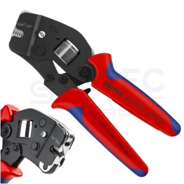 Zaciskarka Praska do tulejek kablowych 0,08-10mm2 czołowa KNIPEX 97 53 08