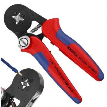 Zaciskarka Praska do tulejek kablowych 0,08-16mm2 z matrycą czworokątną KNIPEX 97 53 04