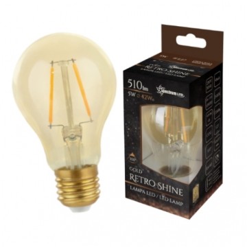 Żarówka LED E27 230V 4,9W GLS EDISON COG Gold Retro Shine ciepła