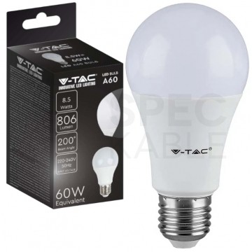 Żarówka LED E27 230V 8,5W 806lm 4000K IP20 barwa NW biała neutralna V-TAC VT-2099