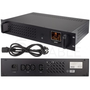 Zasilacz awaryjny UPS RACK 19" 2U PowerBox 510W / 850VA AVR + akumulator AGM 9Ah GT