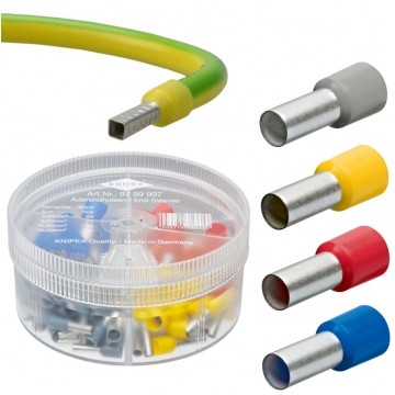 Zestaw tulejek kablowych izolowanych HI / TE DIN 4-16mm2 100szt w pudełku KNIPEX 97 99 907