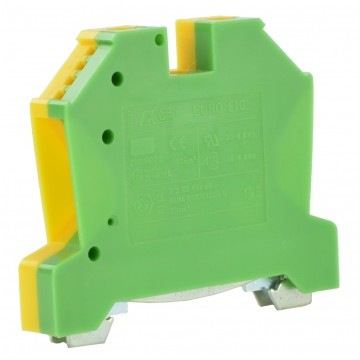 Złączka szynowa 1-torowa ZUG 10mm2 57A żółto-zielona EM GROUP