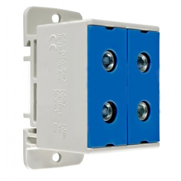 Złączka szynowa 2-torowa ZGX 35mm2 125A niebieska INCOBEX