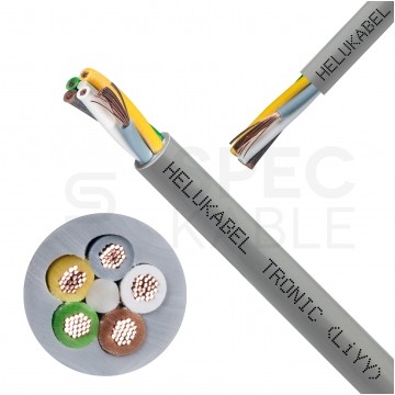 Kabel sterowniczy TRONIC LIYY 5x0,5mm2 szary 500V olejoodporny linka Helukabel