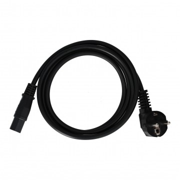 Kabel zasilający OMY do serwera z wtyczką IEC C15 10A czarny 1,8m