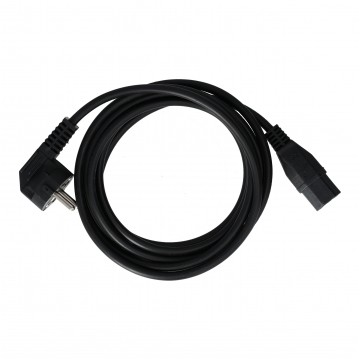 Kabel zasilający OMY do serwera z wtyczką IEC C15 10A czarny 3m