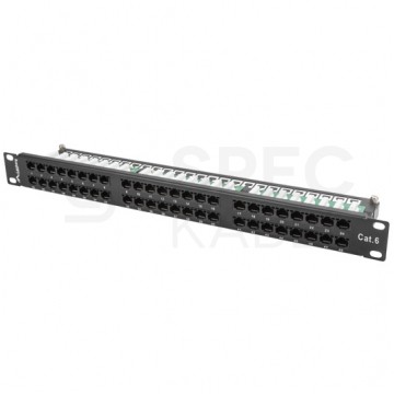 Patch panel RACK 19" kat.6 48p UTP z półką 1U LANBERG