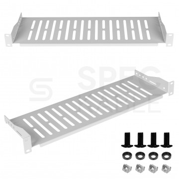 Półka stała do szafy RACK 19" 1U 150mm szara NEKU