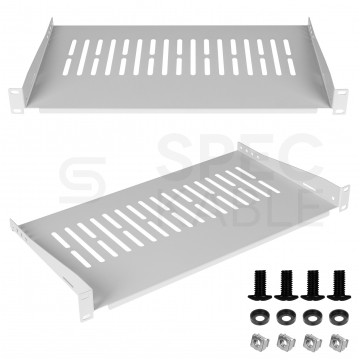 Półka stała do szafy RACK 19" 1U 250mm szara NEKU