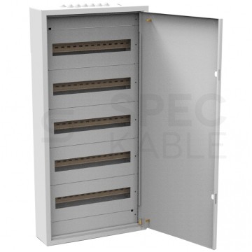 Rozdzielnica natynkowa metalowa 5x18 modułów IP30 (400V AC) 905x436x130mm drzwi pełne KOLE SYSTEMS